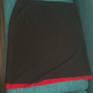 Black skirt with red trim